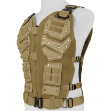 AMA Tactical Airsoft Vest Body AMA w/ Padded Chest Protector - TAN