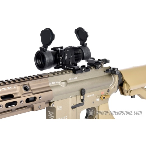 Lancer Tactical 1-3X Adjustable Magnifier w/ Picatinny Mount - BLACK