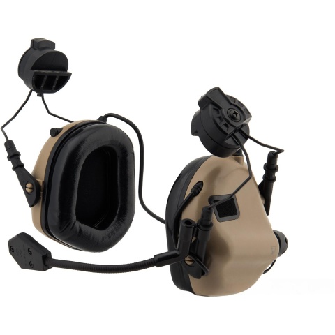 Earmor M32H MOD3 Tactical Communication Hearing Protector for FAST Helmet - TAN