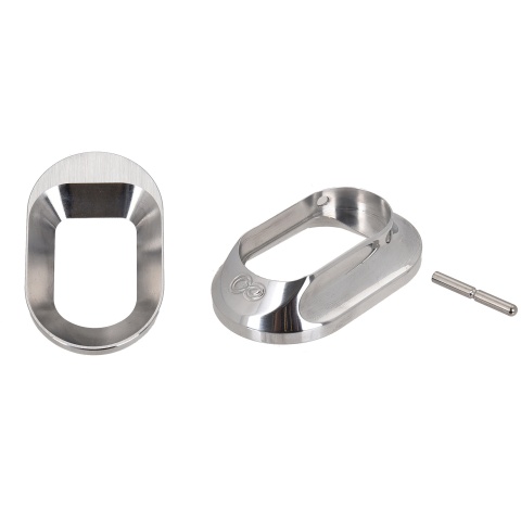 Airsoft Masterpiece Hugh Infinity Magwell for Aluminum Pistol Grip - SILVER