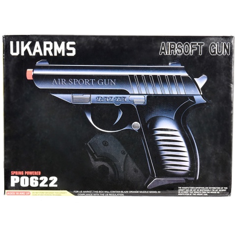 UKARMS P0622 Spring Airsoft Pistol - BLACK