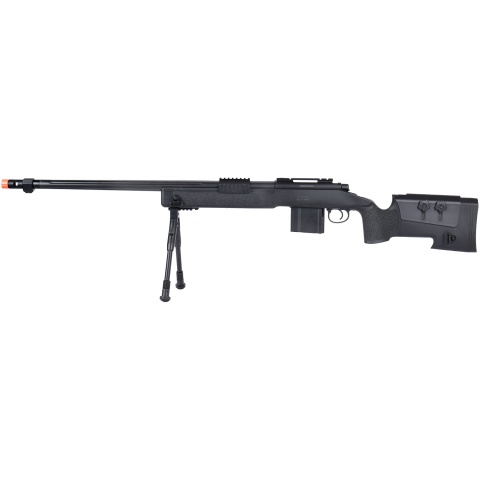 Wellfire MB4416 M40A3 Bolt Action Sniper Rifle w/ Bipod - BLACK