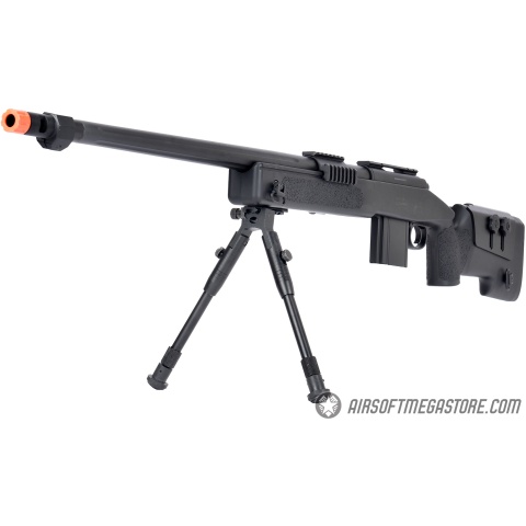 Wellfire MB4416 M40A3 Bolt Action Sniper Rifle w/ Bipod - BLACK