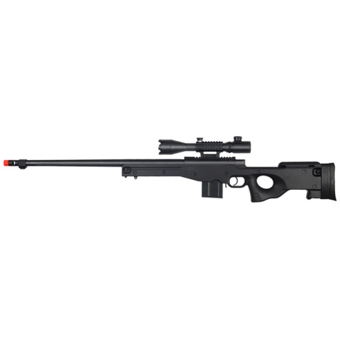 WellFire MK96 Bolt Action Rifle w/ Fluted Barrel & Scope - BLACK