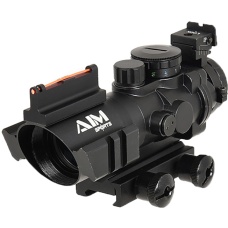 AIM Sports 4x32 Fiber Optic Red/Green Dot w/ Fiber Optic Sighting - BLACK