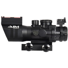 AIM Sports 4x32 Fiber Optic Red/Green Dot w/ Fiber Optic Sighting - BLACK
