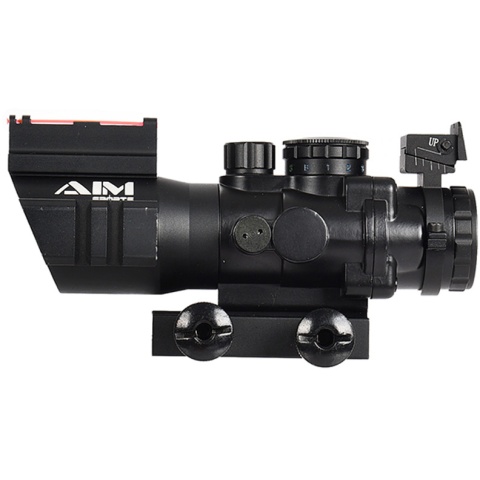 AIM Sports 4x32 Fiber Optic Red/Green Dot w/ Fiber Optic Sighting - BLACK