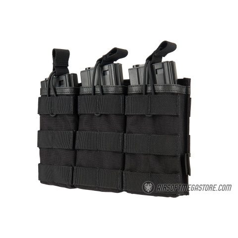 Flyye Industries Universal Triple M4/M16 Bungee Magazine Pouch - BLACK