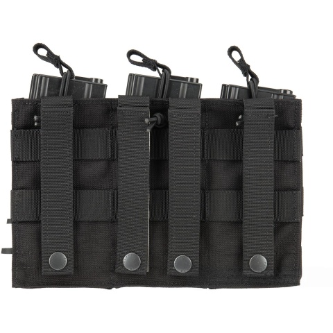 Flyye Industries Universal Triple M4/M16 Bungee Magazine Pouch - BLACK