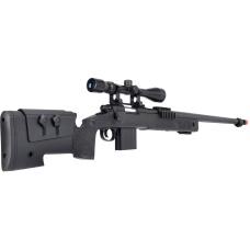 WellFire MB4416 M40A3 Bolt Action Sniper Rifle w/ Scope - BLACK