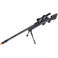 WellFire MB4416 M40A3 Bolt Action Sniper Rifle w/ Scope & Bipod - BLACK