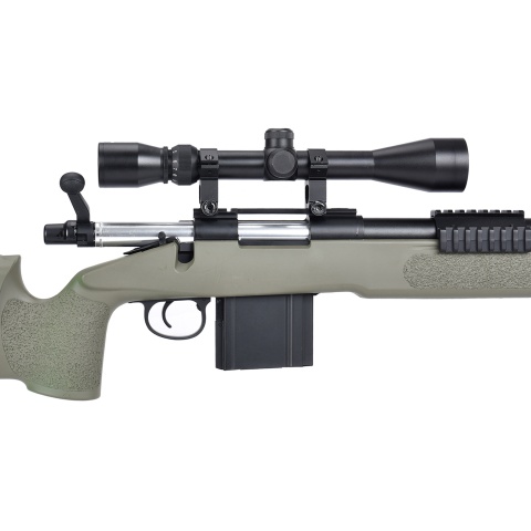 WellFire MB4416 M40A3 Bolt Action Sniper Rifle w/ Scope - OD GREEN