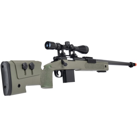 WellFire MB4416 M40A3 Bolt Action Sniper Rifle w/ Scope - OD GREEN