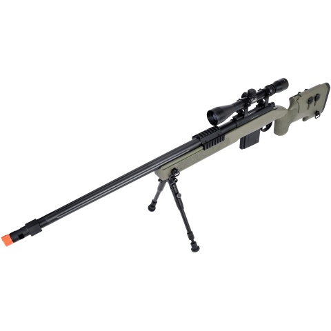 WellFire MB4416 M40A3 Bolt Action Sniper Rifle w/ Scope & Bipod - OD GREEN
