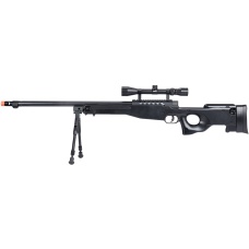 WellFire MB15 L96 Bolt Action Airsoft Sniper Rifle w/ Scope & Bipod - BLACK