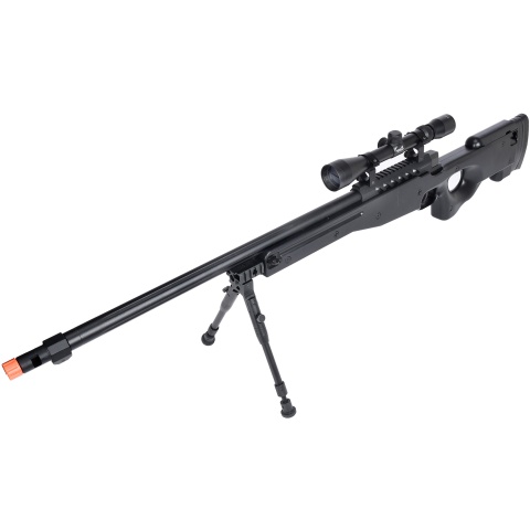 WellFire MB15 L96 Bolt Action Airsoft Sniper Rifle w/ Scope & Bipod - BLACK