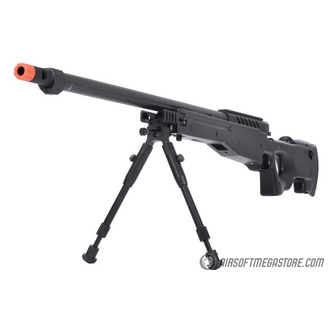 WellFire MB15 L96 Bolt Action Airsoft Sniper Rifle w/ Bipod - BLACK