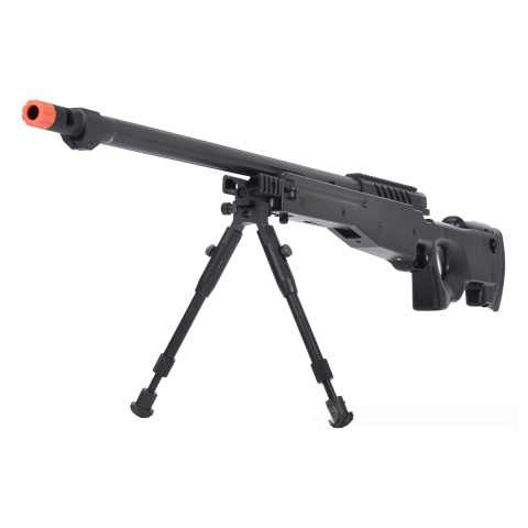 WellFire MB15 L96 Bolt Action Airsoft Sniper Rifle w/ Bipod - BLACK