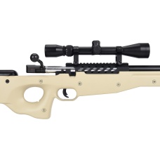 WellFire MB15 L96 Bolt Action Airsoft Sniper Rifle w/ Scope & Bipod - TAN