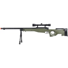WellFire MB15 L96 Bolt Action Airsoft Sniper Rifle w/ Scope & Bipod - OD GREEN