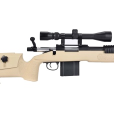 WellFire MB4416 M40A3 Bolt Action Sniper Rifle w/ Scope - TAN