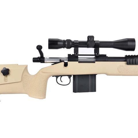 WellFire MB4416 M40A3 Bolt Action Sniper Rifle w/ Scope - TAN