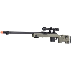 WellFire MB4417 M40A3 Bolt Action Airsoft Sniper Rifle w/ Scope - OD GREEN