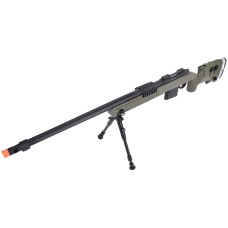 WellFire MB4417 M40A3 Bolt Action Airsoft Sniper Rifle w/ Bipod - OD GREEN