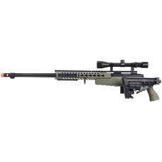 WellFire MB4418-1 Bolt Action Airsoft Sniper Rifle w/ Scope - OD GREEN