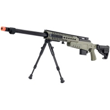 WellFire MB4418-1 Bolt Action Airsoft Sniper Rifle w/ Bipod - OD GREEN
