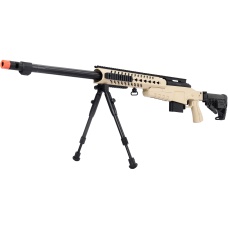 WellFire MB4418-1 Bolt Action Airsoft Sniper Rifle w/ Bipod - TAN