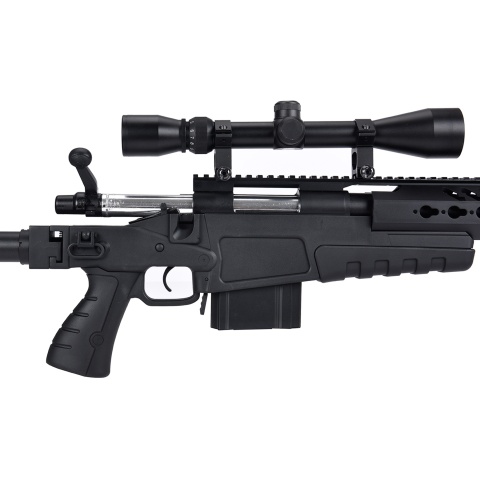 WellFire MB4418-2 Bolt Action Airsoft Sniper Rifle w/ Scope - BLACK