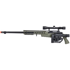 WellFire MB4418-2 Bolt Action Airsoft Sniper Rifle w/ Scope - OD GREEN