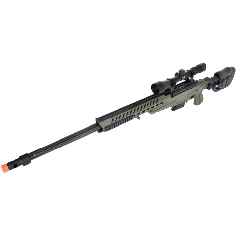 WellFire MB4418-2 Bolt Action Airsoft Sniper Rifle w/ Scope - OD GREEN