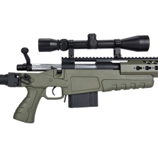 WellFire MB4418-2 Bolt Action Airsoft Sniper Rifle w/ Scope & Bipod - OD GREEN