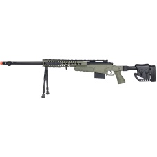 WellFire MB4418-2 Bolt Action Airsoft Sniper Rifle w/ Bipod - OD GREEN