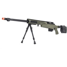 WellFire MB4418-2 Bolt Action Airsoft Sniper Rifle w/ Bipod - OD GREEN