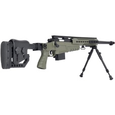 WellFire MB4418-2 Bolt Action Airsoft Sniper Rifle w/ Bipod - OD GREEN