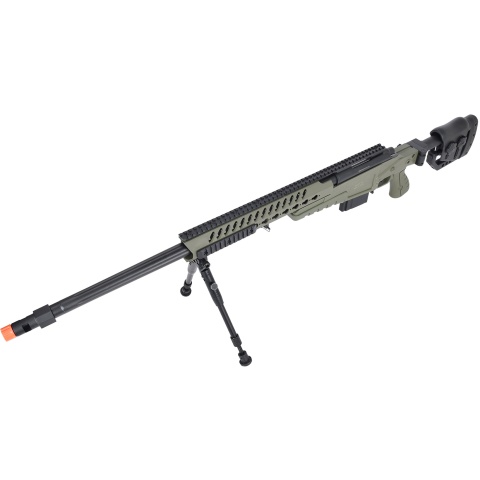 WellFire MB4418-2 Bolt Action Airsoft Sniper Rifle w/ Bipod - OD GREEN