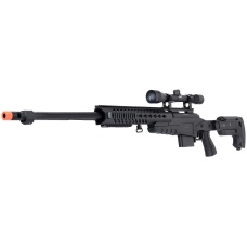 WellFire MB4418-3 Bolt Action Airsoft Sniper Rifle w/ Scope - BLACK