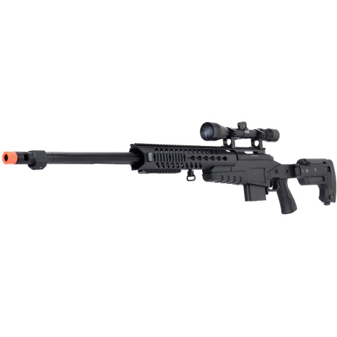 WellFire MB4418-3 Bolt Action Airsoft Sniper Rifle w/ Scope - BLACK