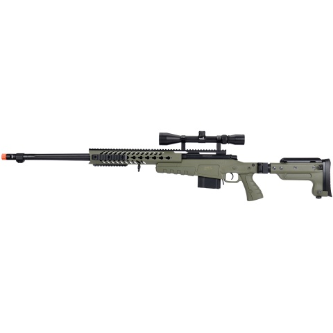 WellFire MB4418-3 Bolt Action Airsoft Sniper Rifle w/ Scope - OD GREEN