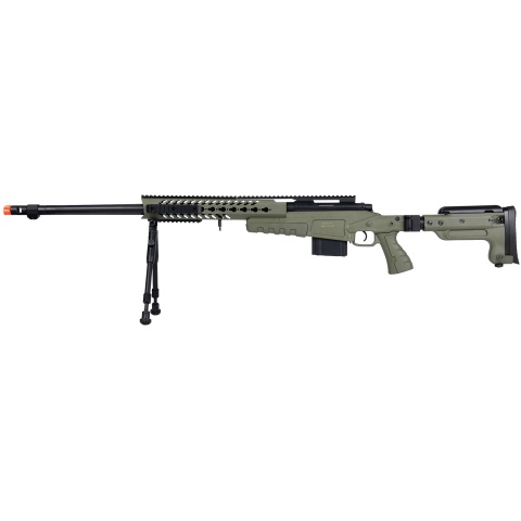 WellFire MB4418-3 Bolt Action Airsoft Sniper Rifle w/ Bipod - OD GREEN