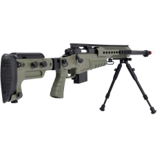 WellFire MB4418-3 Bolt Action Airsoft Sniper Rifle w/ Bipod - OD GREEN