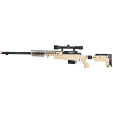 WellFire MB4418-3 Bolt Action Airsoft Sniper Rifle w/ Scope - TAN