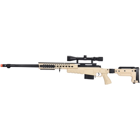 WellFire MB4418-3 Bolt Action Airsoft Sniper Rifle w/ Scope - TAN