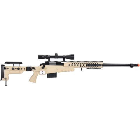 WellFire MB4418-3 Bolt Action Airsoft Sniper Rifle w/ Scope - TAN