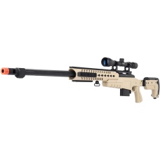 WellFire MB4418-3 Bolt Action Airsoft Sniper Rifle w/ Scope - TAN