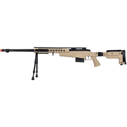 WellFire MB4418-3 Bolt Action Airsoft Sniper Rifle w/ Bipod - TAN