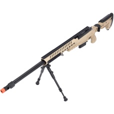 WellFire MB4418-3 Bolt Action Airsoft Sniper Rifle w/ Bipod - TAN